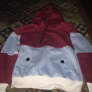 Vintage Color Block Hoodie